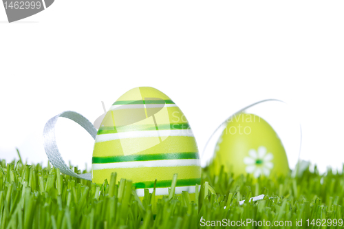 Image of easter eggs in grass