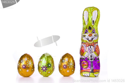 Image of easter bunny with eggs