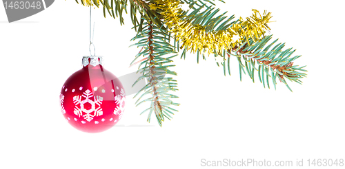 Image of decorated christmas branch
