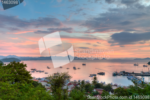 Image of port of Labuan Bajo, Flores Island, Indonesia