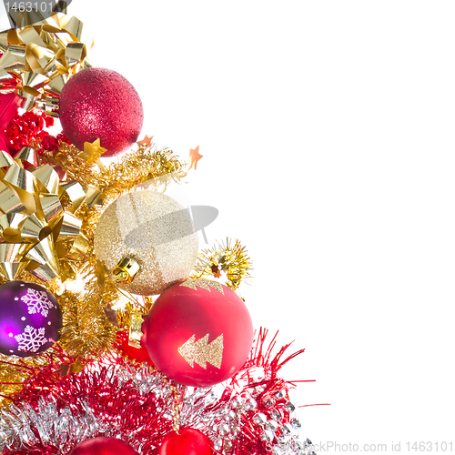 Image of christmas balls and tinsel