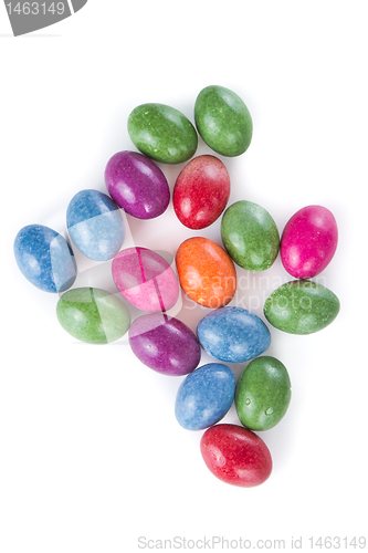 Image of easter eggs isolated