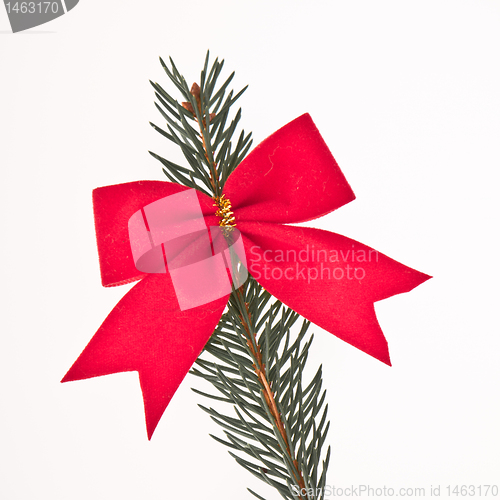 Image of decorated Christmas tree branch