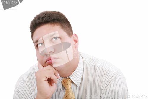 Image of Man thinking about a problem- close up 