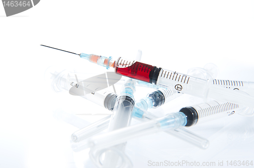 Image of A 2ml syringe and needle. Blur