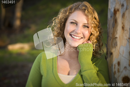 Image of Pretty Young Smiling Woman Portrait