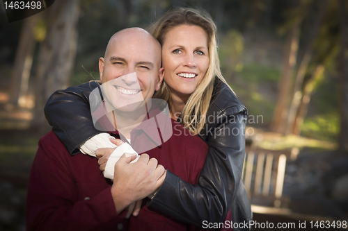 Image of Attractive Couple Portrait in the Park