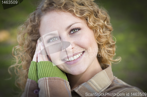 Image of Pretty Young Smiling Woman Portrait