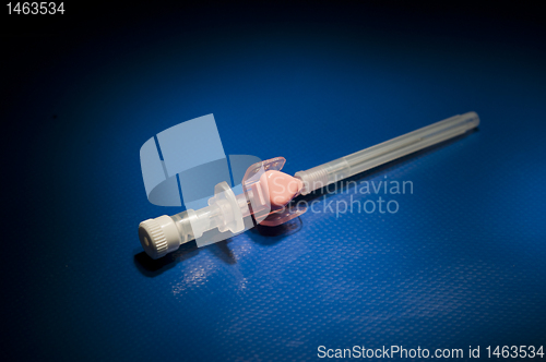Image of Cannula maded from plastic laying in studio
