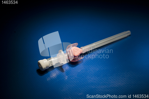 Image of Cannula maded from plastic laying in studio