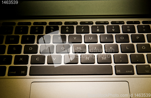 Image of Keyboard squared black buttons on white background