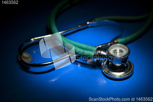 Image of Isolated stethoscope waiting for patients to inspect