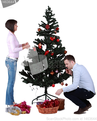 Image of Decorating the Christmas tree