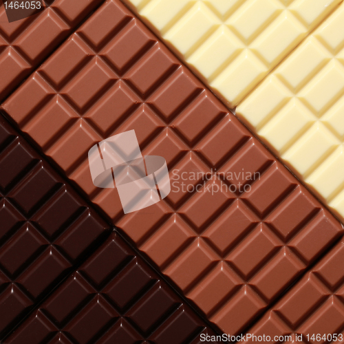 Image of 3 sorts of chocolate