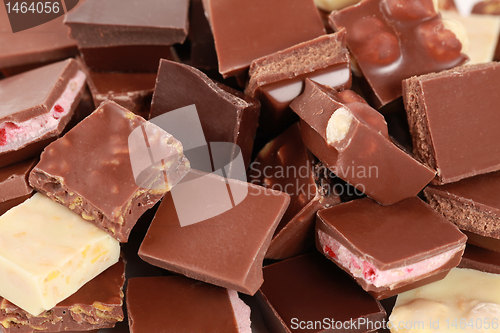 Image of Different blocks of chocolate