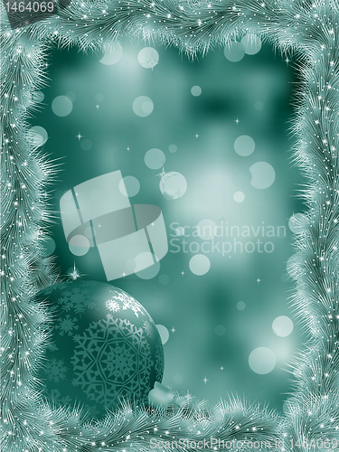 Image of Elegant christmas snowflakes tree branches. EPS 8