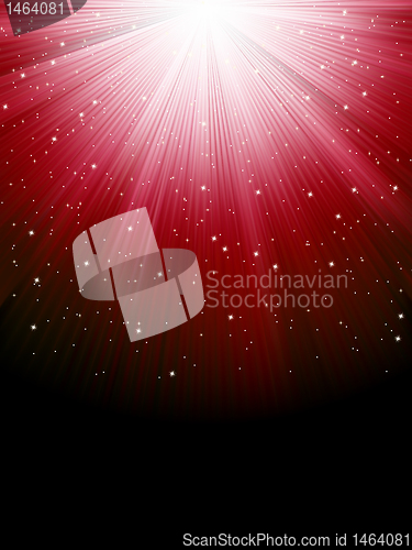 Image of Stars on red striped background. EPS 8