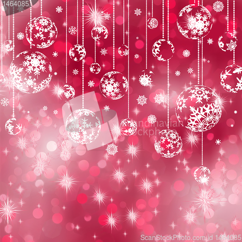 Image of Elegant red christmas background. EPS 8