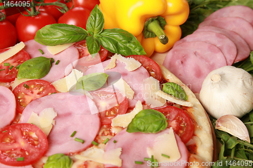 Image of Pizza with ham