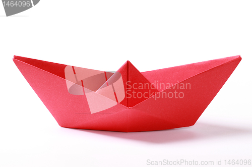 Image of Red paper boat