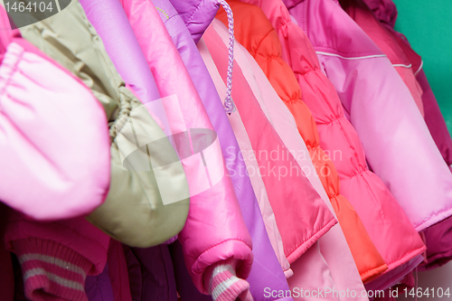 Image of children's outerwear in store