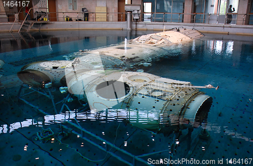 Image of ISS Mockup in the Water