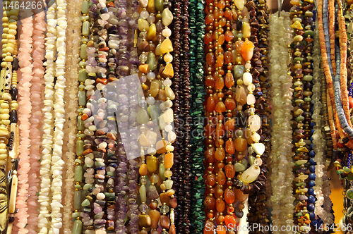 Image of bead with stones and amber