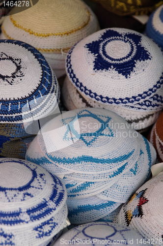 Image of yarmulkes with david's star