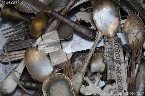 Image of Old spoons, forks, knifes