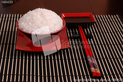 Image of Rice bowl with chop sticks