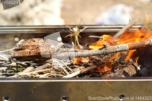 Image of Fire in Grill