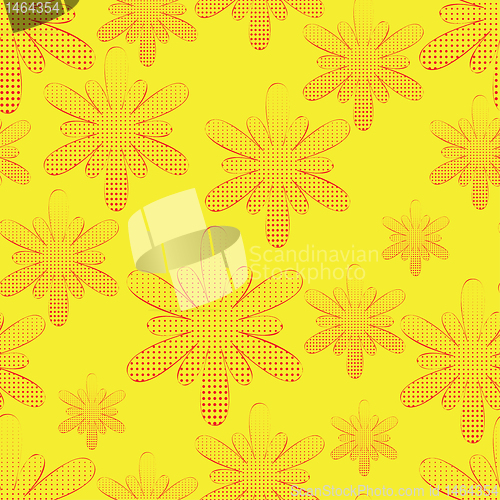 Image of vector seamless background with flowers