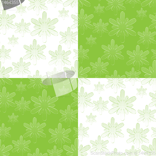 Image of vector seamless background with flowers