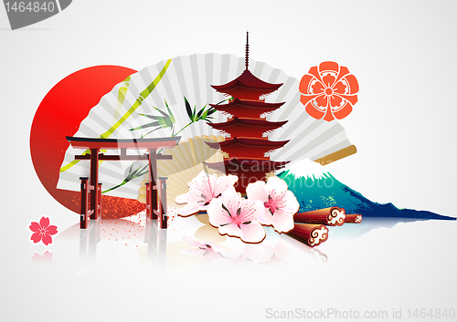 Image of Decorative Traditional Japanese background