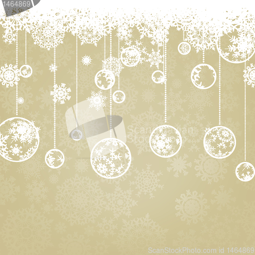 Image of Christmas background with snowflakes. EPS 8