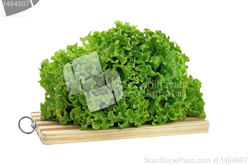 Image of lettuce on a cutting board 