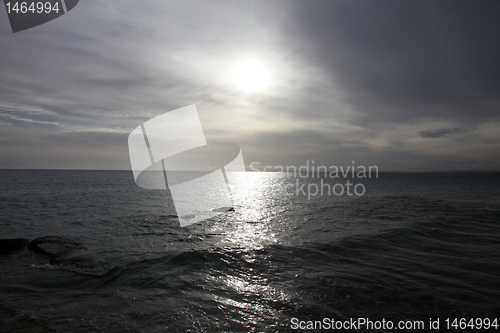 Image of View of sky and sea few minutes before storm.