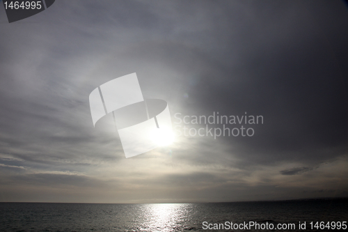 Image of View of sky and sea few minutes before storm.