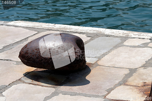 Image of Old rusty bollard