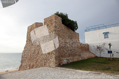 Image of Hammamet Medina fortified walls, Tunisia