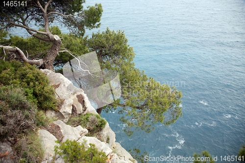 Image of Pictorial blue Adriatic sea with rocks