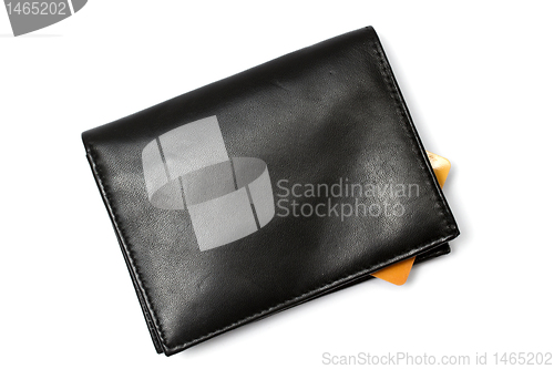 Image of Black wallet and Credit card