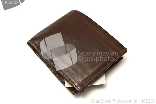 Image of Brown wallet and credit card