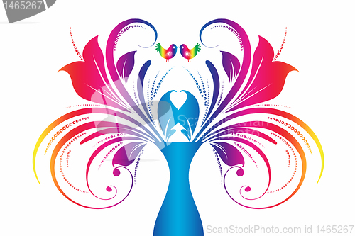 Image of Art floral and birds