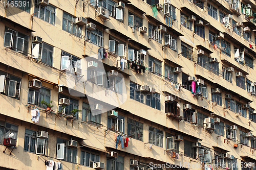 Image of old apartment building in Hong Kong