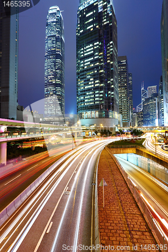 Image of traffic and urban at night