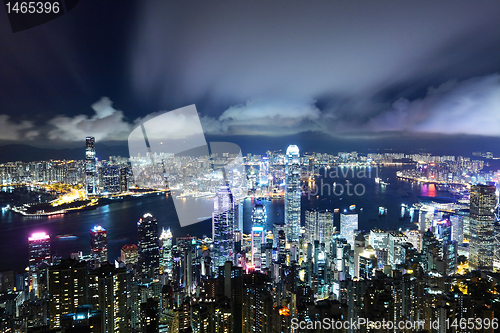 Image of night view of Hong Kong
