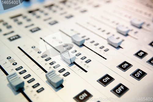 Image of audio mixing planel