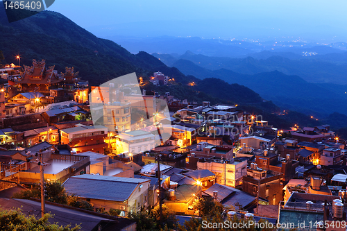 Image of chiu fen village at night, in Taiwan