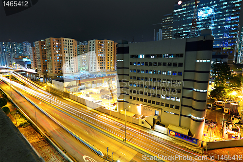 Image of traffic and urban at night